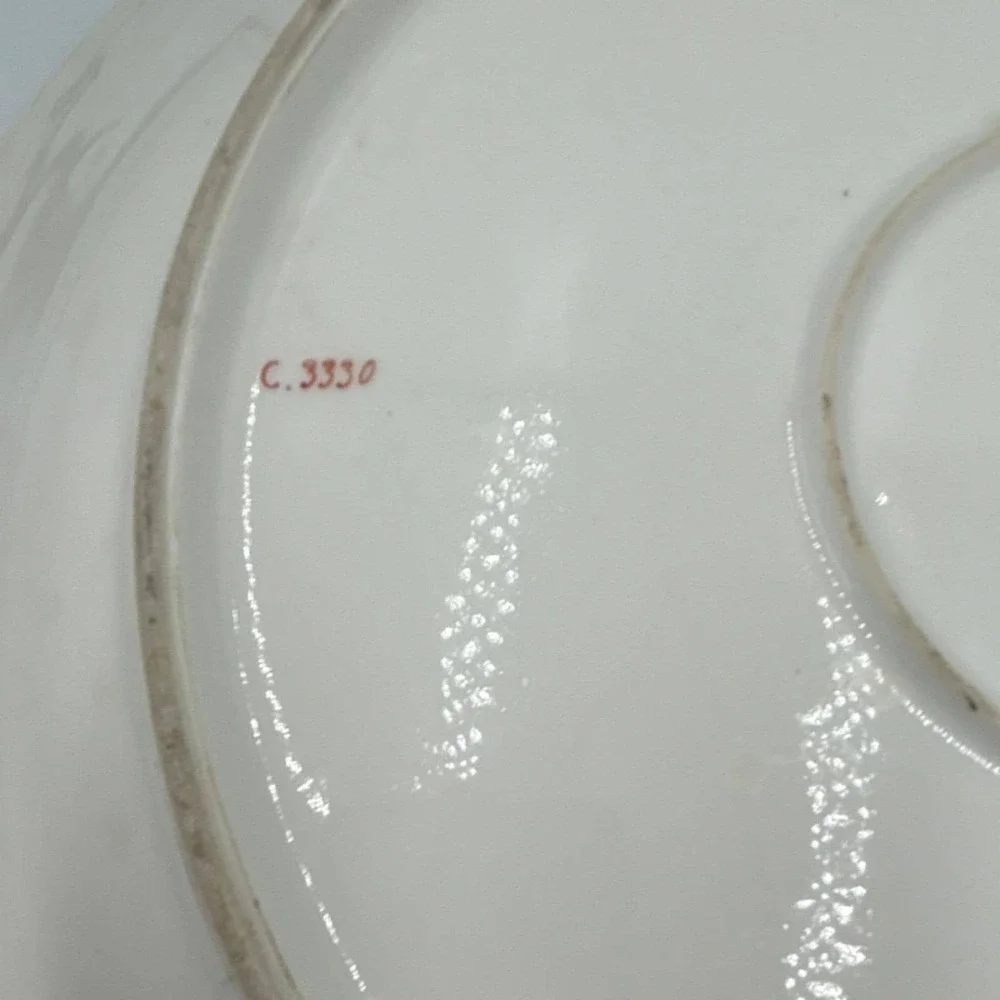 J.P. Limoges Porcelain Floral Decorative Plate/platter Gold Trim C.3330